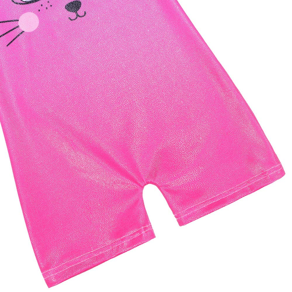 BAOHULU Gymnastics Leotards for Girls Kids Sparkle Tank Biketards with Shorts Dance Outfit B234_PinkCat_150