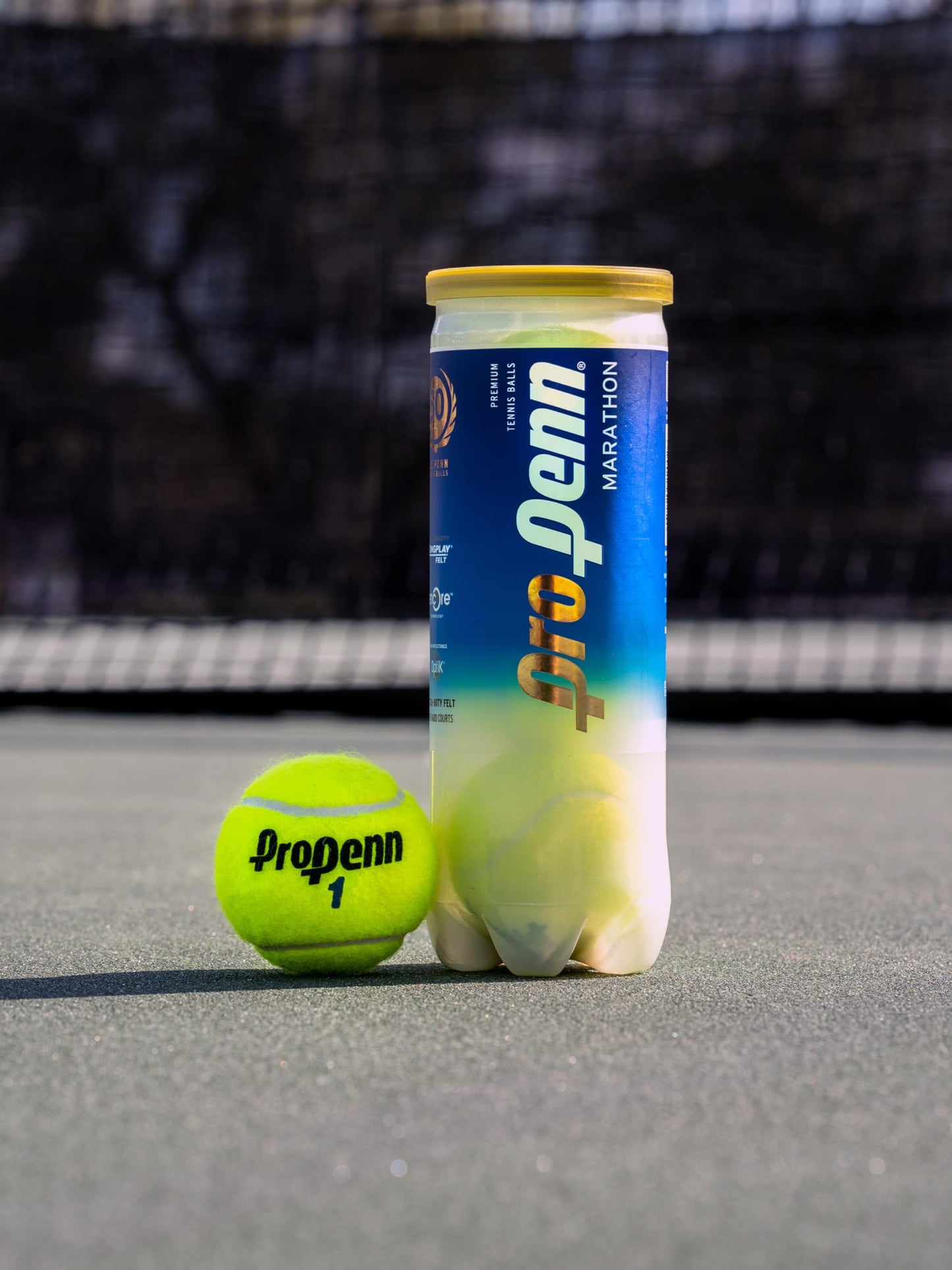 Pro Penn Marathon XD High Altitude Tennis Balls - Extra Duty Felt Pressurized Tennis Balls - 1 Can, 3 Balls
