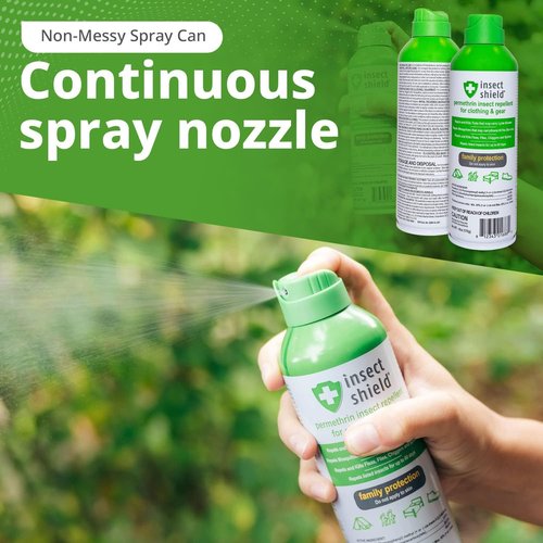 Insect Shield Premium Permethrin Spray - Effective Tick, Flea & Mosquito Repellent | Lasts 60 Days, 6 Oz Clear Aerosol