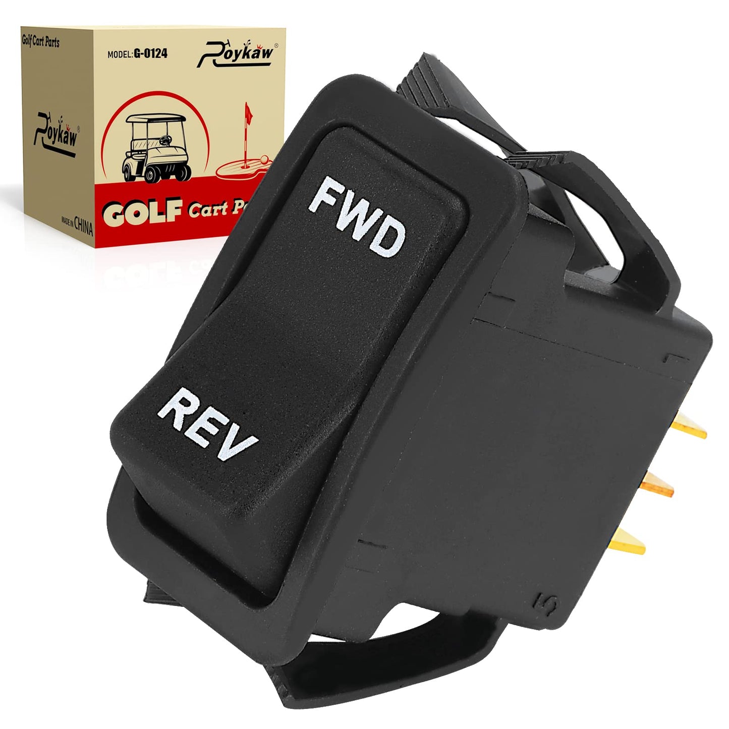 Roykaw Forward Reverse Rocker Switch for 48V EZGO TXT PDS Electric 2003-Up Golf Carts?Replaces OEM# 74323-G01