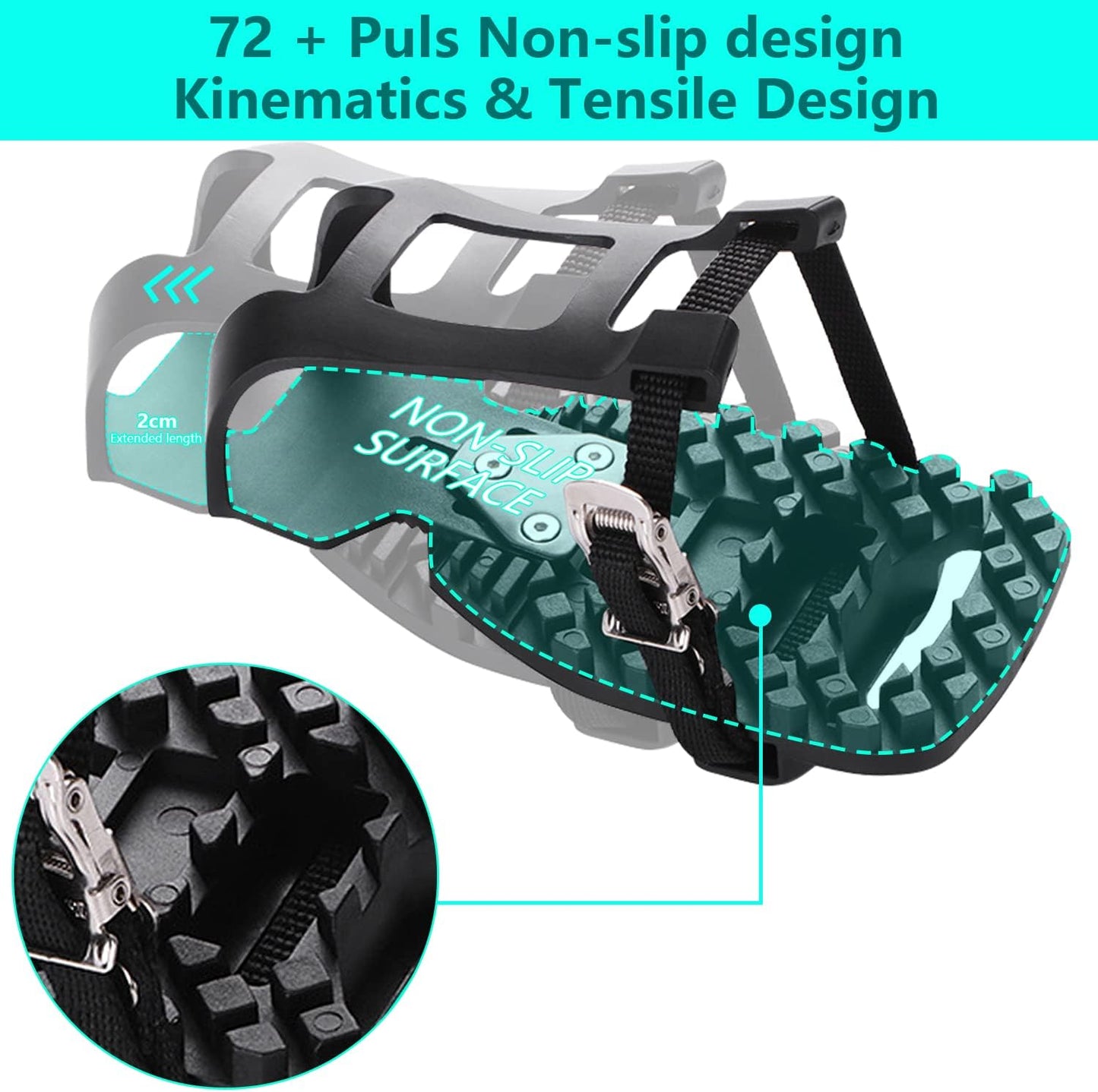 Skiennix Friendship Toe Cages - Convert Peloton Delta Pedals to Toe Clip Cages with Straps