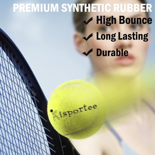 kisportee 12 Pack Advanced Training Tennis Balls, Practice Balls for Beginner, Pet Dog Tennis Balls, Come with Mesh Bag for Easy Carry
