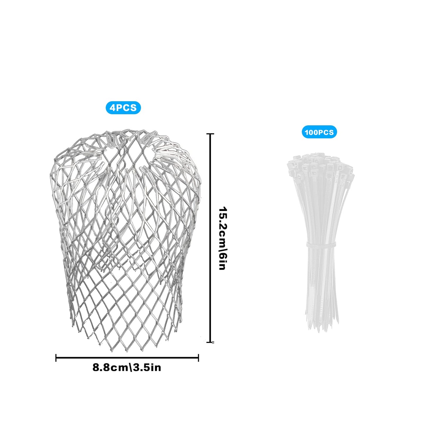 Heavy-Duty Aluminum Gutter Guards (3.5 Inch) - Expandable Downspout Leaf Filter Strainer with Debris Blockage Prevention Screen (8 pcs Sliver)