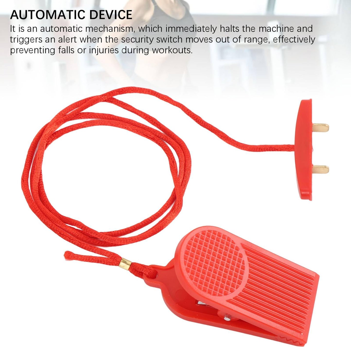 Fockety Treadmill Magnet Safety Key, Magnetic Safety Switch for JX for ZXCH for ISPO, Universal Treadmill Emergency Stop, Magnet Double Insert Treadmill Running Machine Replacement