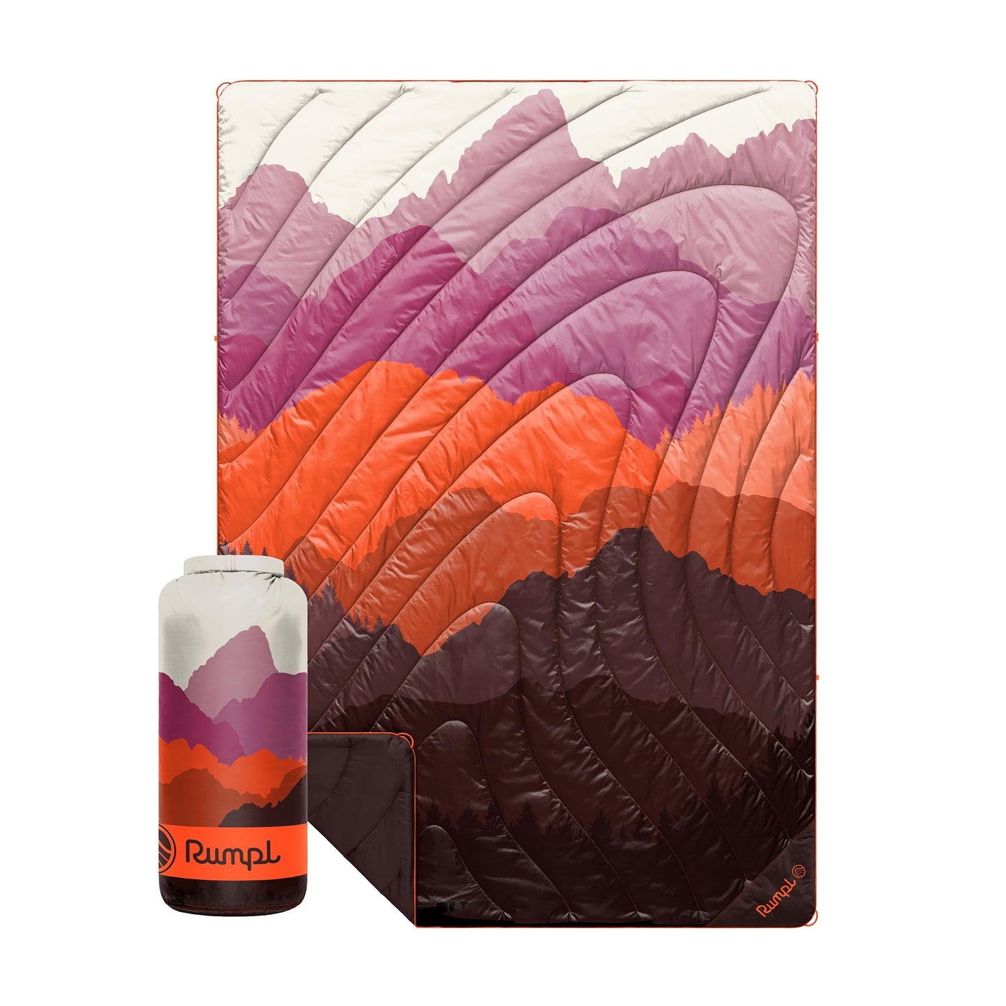 Rumpl Original Puffy 1-Person Blanket for Camping and Outdoors, Teton Dusk