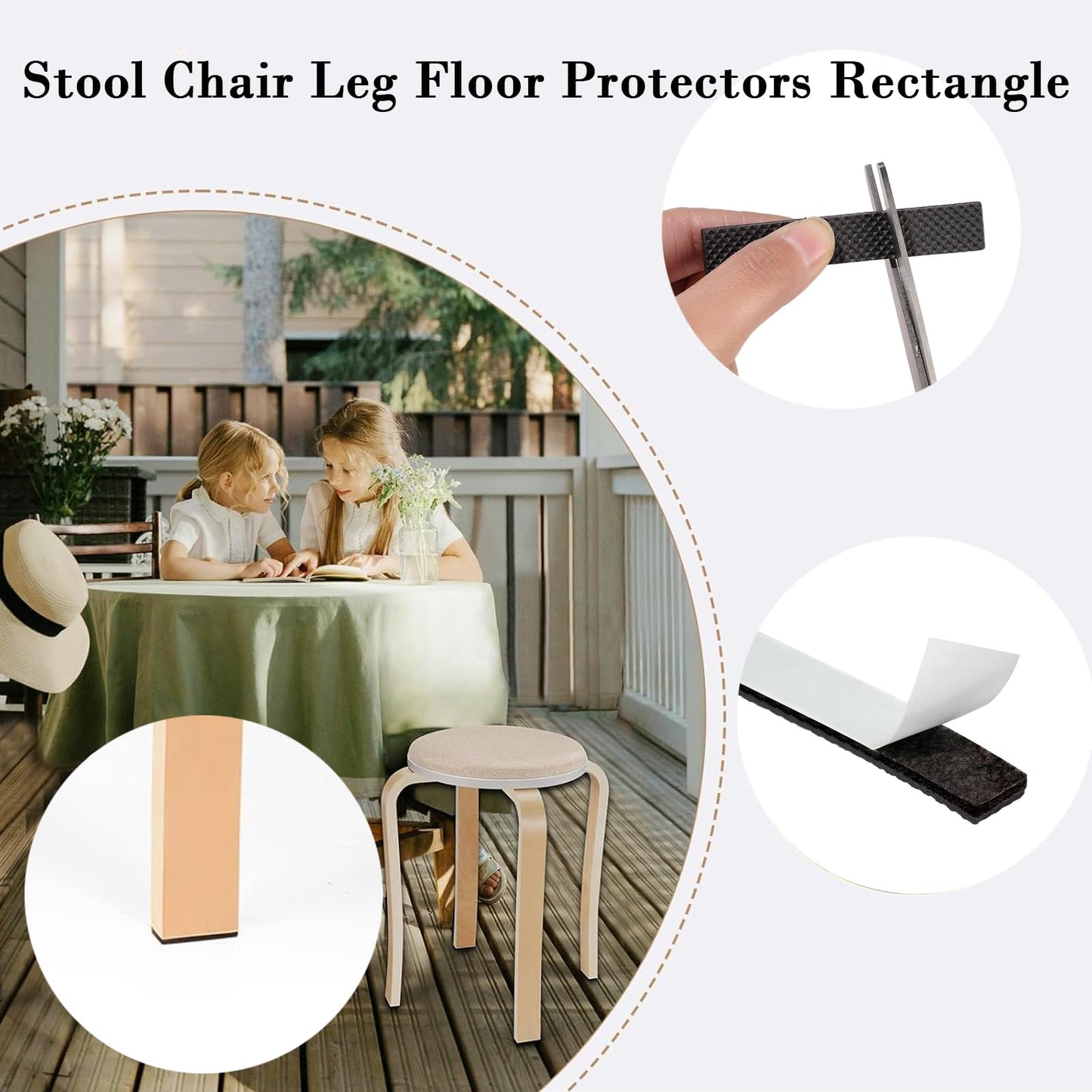 Fursafe&Q Non Slip Furniture Pads - Furniture Grippers for Hardwood Floors, 30 PCS Brown Non Skid Pads for Furniture Legs, Self Adhesive Rubber Furniture Floor Protectors - Keep Furniture in Place