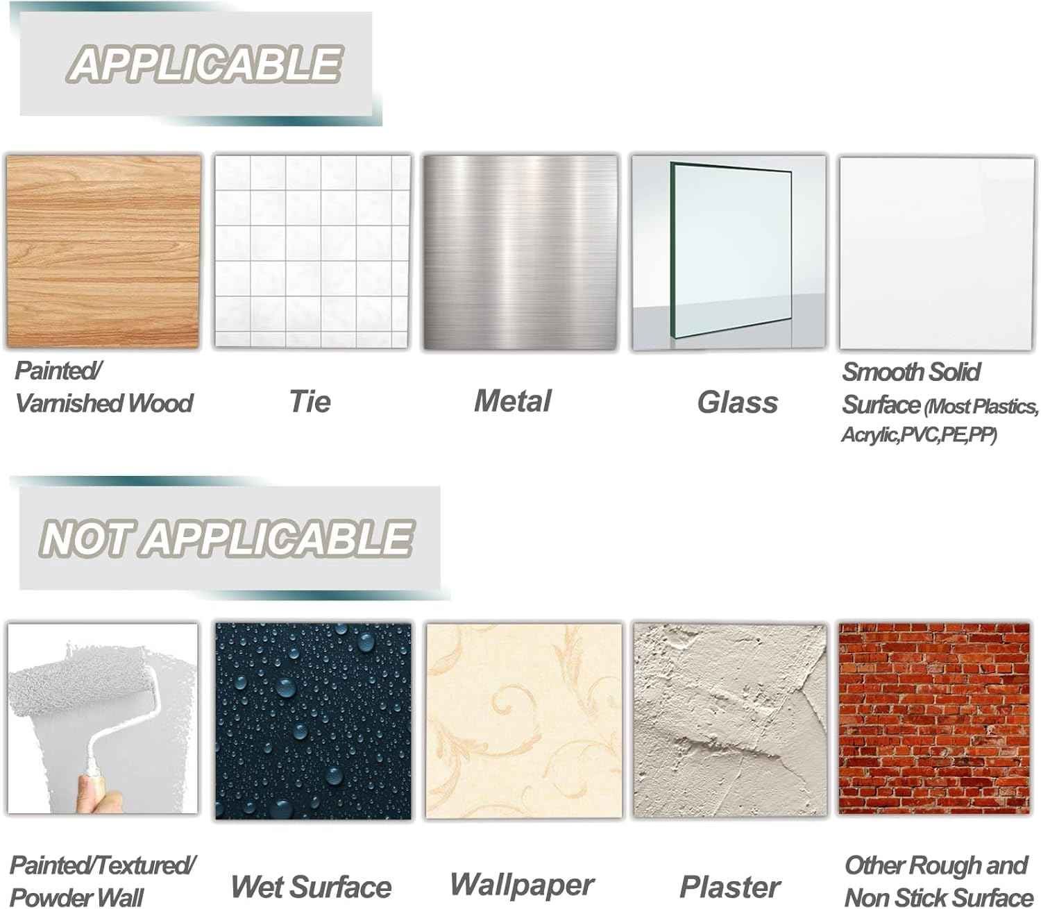 sankaragi 30 Large Hooks+36 Strips, Clear Utility Hooks with Removable Strips Damage-Free, Wall Hooks Heavy Duty for Hanging Home Decor, Value Pack