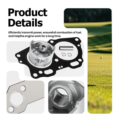For EZGO Fuji Robin 295cc Golf Cart EH29C 4 Cycle MCI Engine Top End Rebuild Kit W/STD Piston + Ring Set/w Gaskets 26607-G01 1991-2008