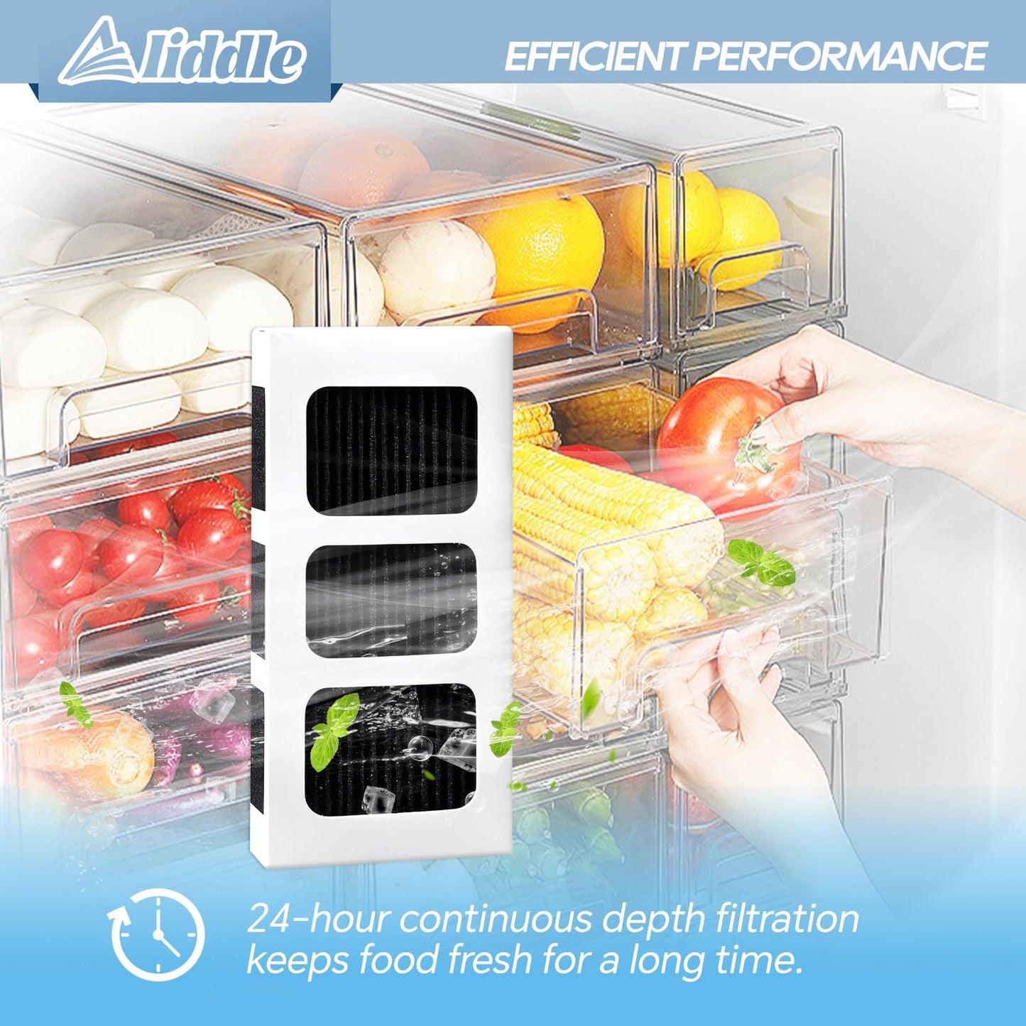 Aliddle Paultra2 Refrigerator Air Filter Replacement, Compatible with Frigidaire Pureair Ultra 2,Pureair Ultra ii,Pure Air Ultra 2, and Electrolux 242047805, 5303918847, EAP12364179, 4 Pack