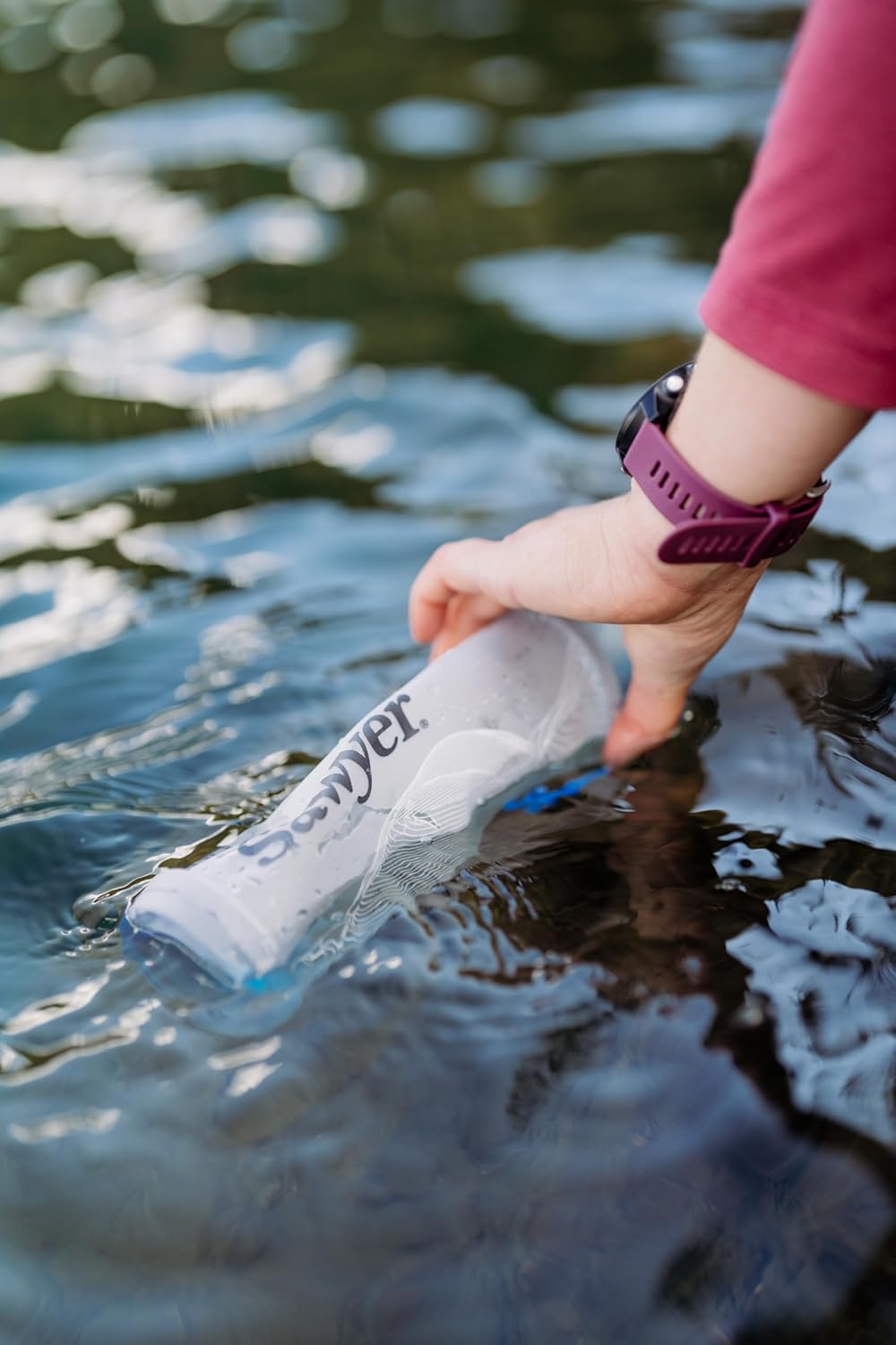Sawyer Products Squeeze Water Filtration System - Cnoc Premium 1L Bottle for Clean Drinking Water