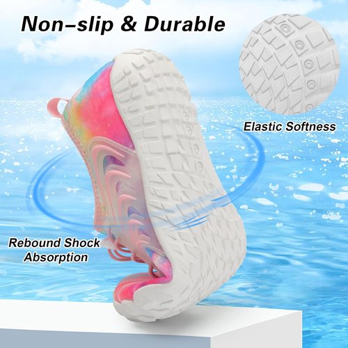 BARERUN Kids Aqua Shoes - Quick Dry Breathable Lightweight Sneakers for Beach & Pool | Adjustable Fit