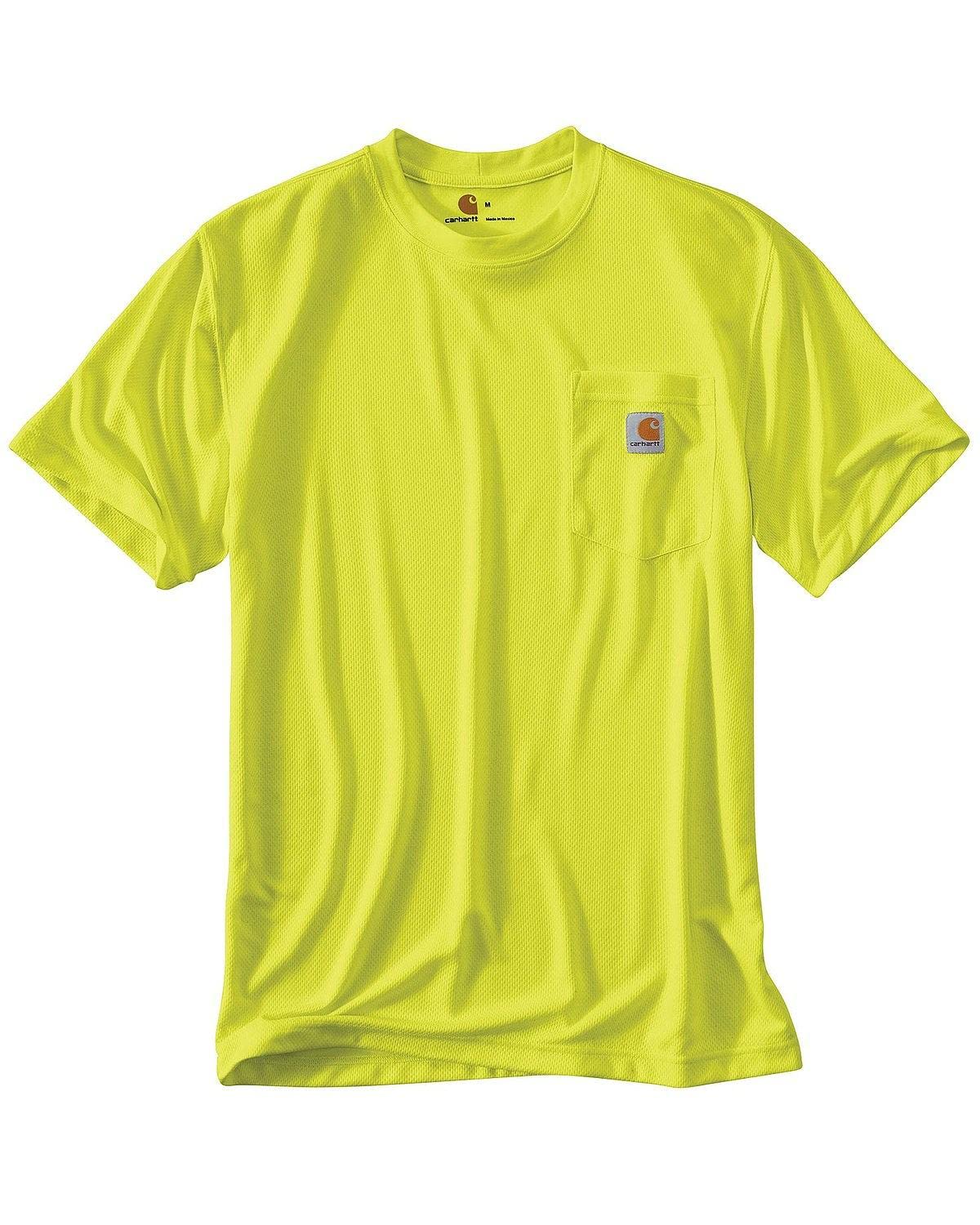 Carhartt Men's Force Relaxed Color Enhanced T-Shirt, Brite Lime, X-Large