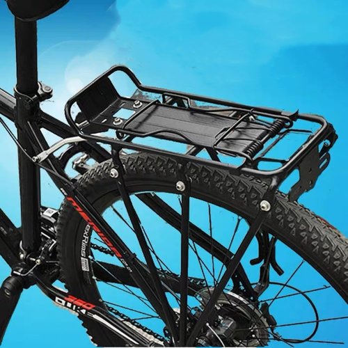 Aluminum Alloy Bicycle Rear Rack, Adjustable Bike Cargo Racks with Reflector, Maximum Load 220lbs
