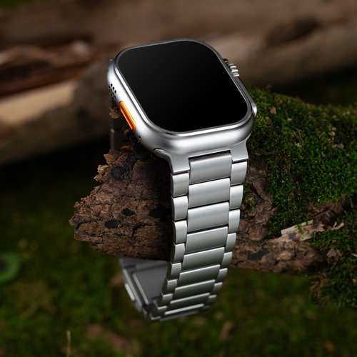 TIREBO Titanium Watch Band (Pro) Compatible ULTRA & Ultra 2 49mm | Premium secure Titanium Metal clasp | Fits iWatch Series 10 46mm wristband | DLC Scratch Resistant Strap