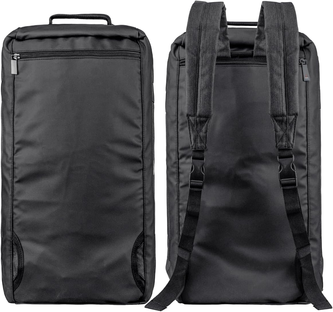 Skiennix Gym Duffle Bag - Waterproof Sports Duffel with Shoe Compartment | Black Travel Weekender for Men & Women