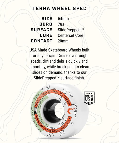 Fireball Terra 54mm Skateboard Wheels – USA Made 78a Skateboard Wheels 54mm – Soft Filmer Cruiser Skateboard Wheels (Set of 4 Soft Skateboard Wheels) (Sage)