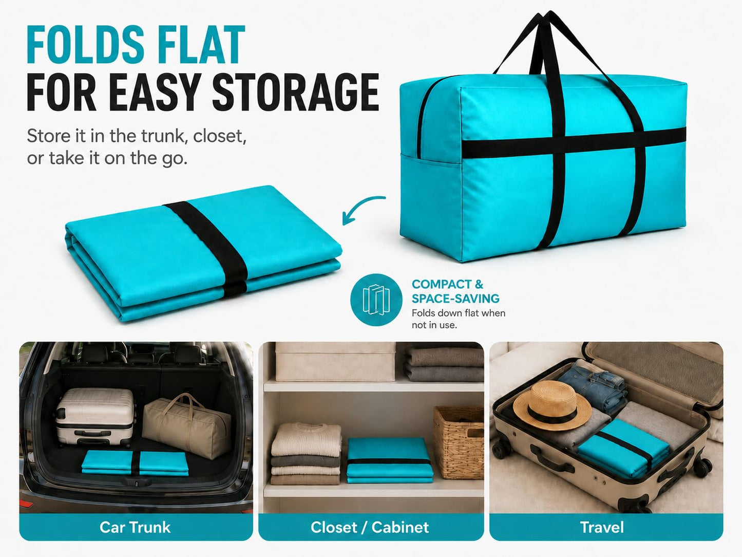DoYiKe Extra Large Storage Duffle Bag, Duffel Bag for Travel Green 130L