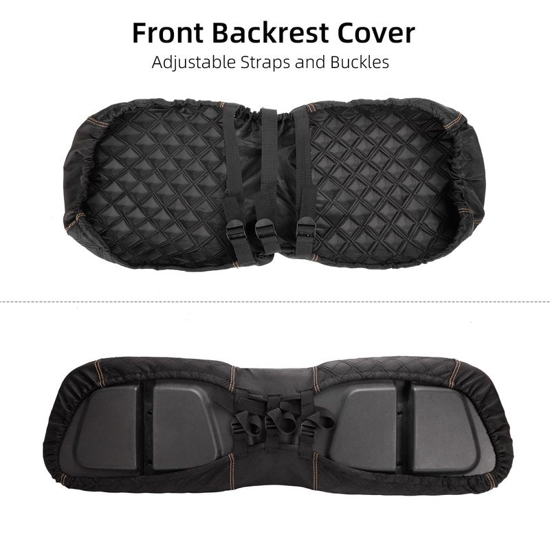 Roykaw 1680D Oxford Cloth Golf Cart DS Front Seat Covers Compatible with Club Car DS Front Seat Cushion, No Nailed Need, Scratch Resistance (Include Backrest & Bottom)