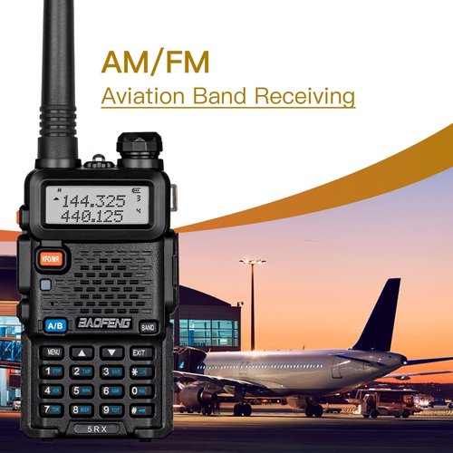 Baofeng 5RX Handheld Ham Radios (Upgraded of UV-5R) Multi-Band Receiving Two Way Radio,VHF,1.25M,UHF,AM/FM Reception,DTMF VOX SCAN,Walkie Talkies with Earpiece (2Pack)