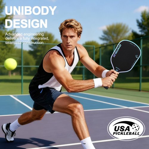 Pickleball Paddle | Carbon Fiber Pickleball Paddle | HEX-Force™ Polymer Core | Thermoformed Pickleball Racket | USAPA Approved