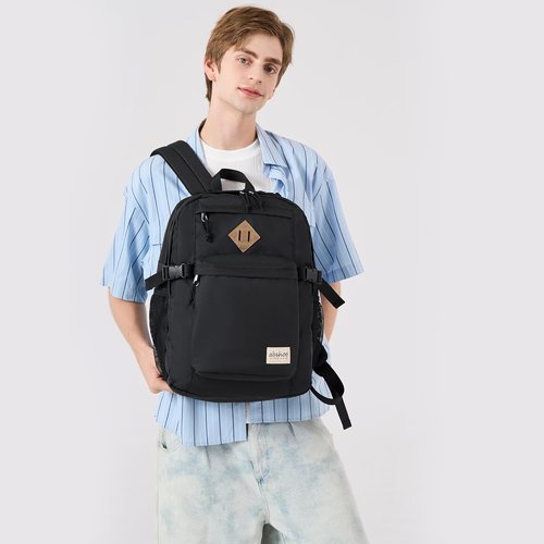 Abshoo 32L Backpack - Stylish School & Travel Bookbag for College | Casual Black Daypack