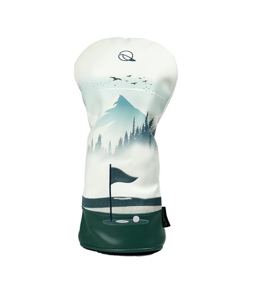 Golf Driver Headcover birdskie Premium Leather Head Cover. Digitally Printed and Embroidered Design. Head Cover for Your Driver by birdskie. (Parkland Course)