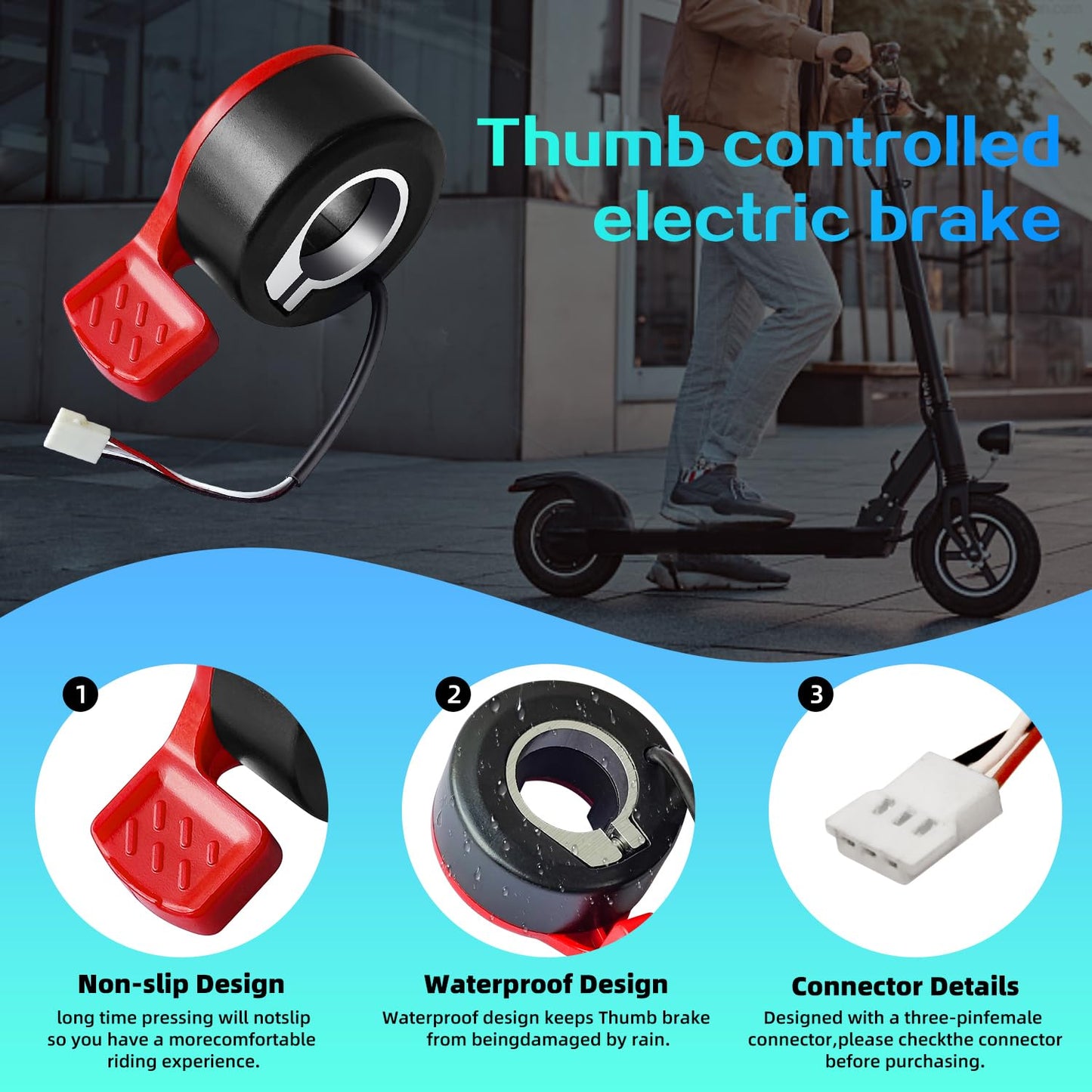 BIAQI Replacement Thumb Brake Lever for Hover-1 Comet Electric Scooter – DIY Speed Control & Finger Brake, Compatible with Electric Scooter Accessories