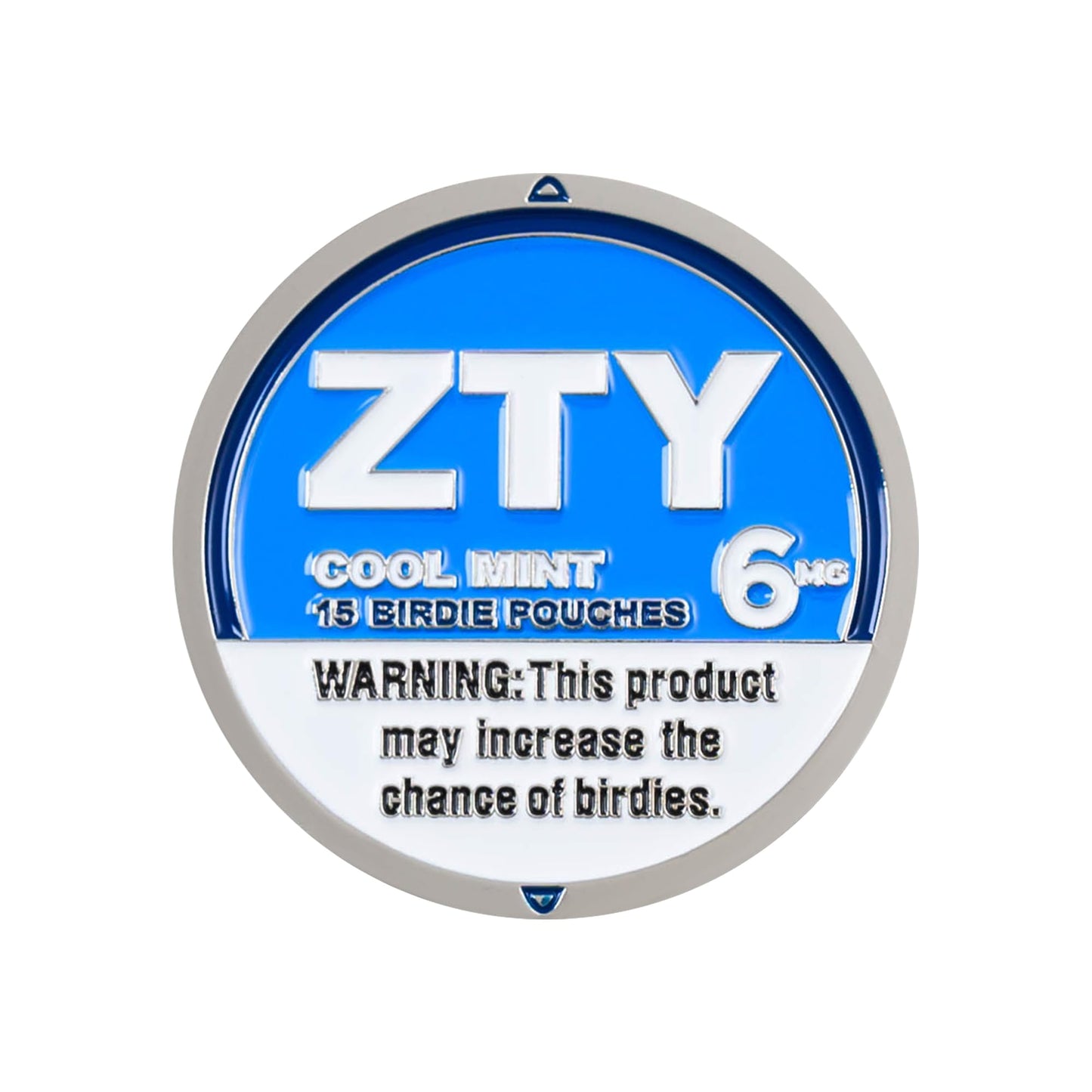 ZEETY Golf Ball Marker, Funny Golf Gifts Unique Golf Accessories for Men and Women Golfers (Blue)