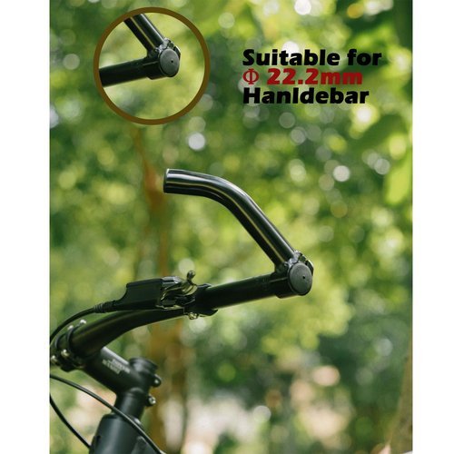 Saurka Bike Bar Ends, Aluminium Alloy MTB Bicycle Bar Ends, Handlebar Accessories, Suitable for 22.2mm(7/8") Standard Diameters Handlebar, Black