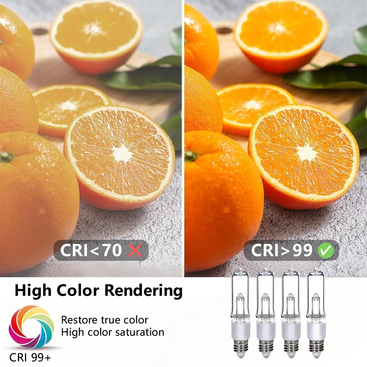 Lachesan JDE11 120V 75W T4 Mini Candelabra Base（Replacement E11 Led Bulb） 2700K Clear Dimmable JD E11 Halogen Light Bulbs for Chandeliers, Ceiling Fan, Table Lamps, Cabinet Lighting, 4 Pack