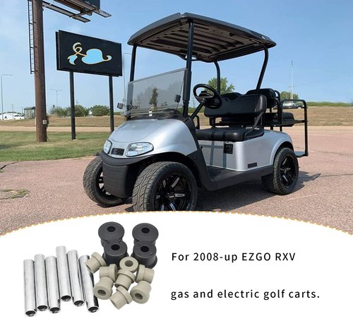 Drive-up Rear Leaf Spring Sleeves Bushing Kit for EZGO RXV 2008 up Golf Cart