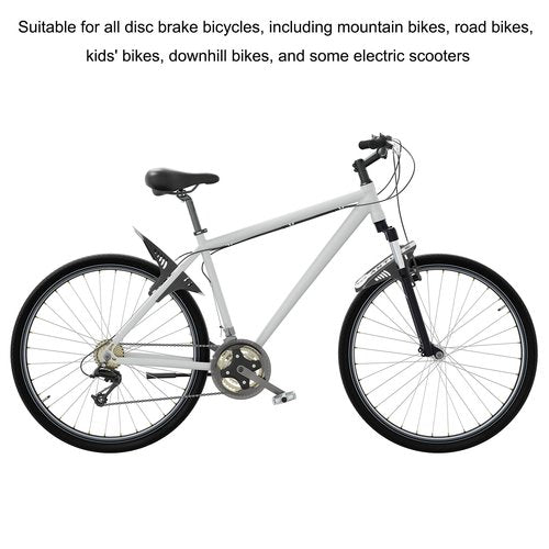 HARFINGTON 2pcs Mountain Bike Mud Guard Front/Rear Mud Guards with Cable Tie Lightweight Fits for MTB Road Bike, Black