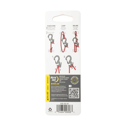 Nite Ize Figure 9 Carabiner Rope Tightener - Heavy-Duty Carabiner Clip - Cord & Rope Tightener with Wire Gate - Carabiner Camping Accessories & Tent Essentials - Small, Black (4 Pack)