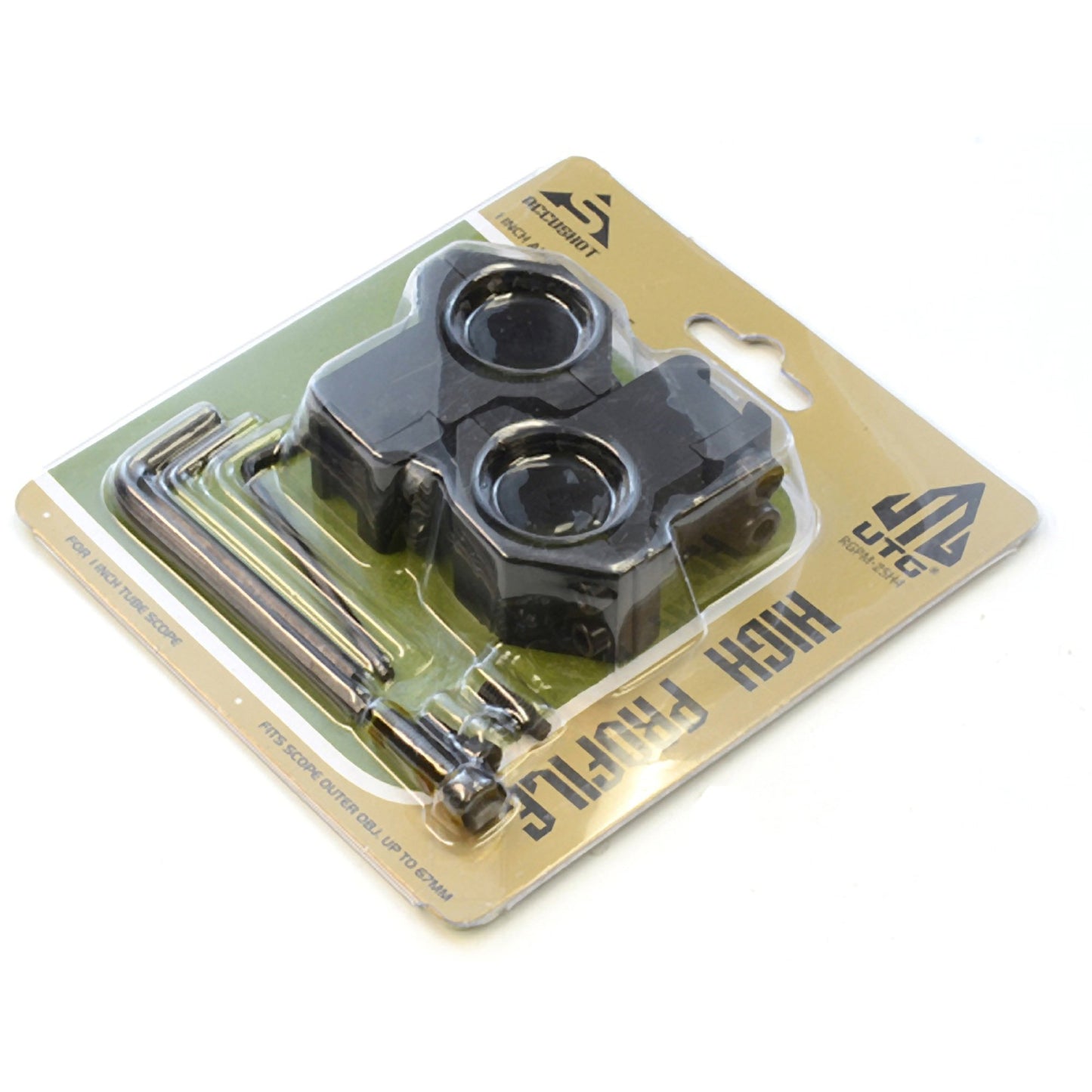 UTG 1"/2PCs High Profile Airgun Rings w/Stop Pin, Black