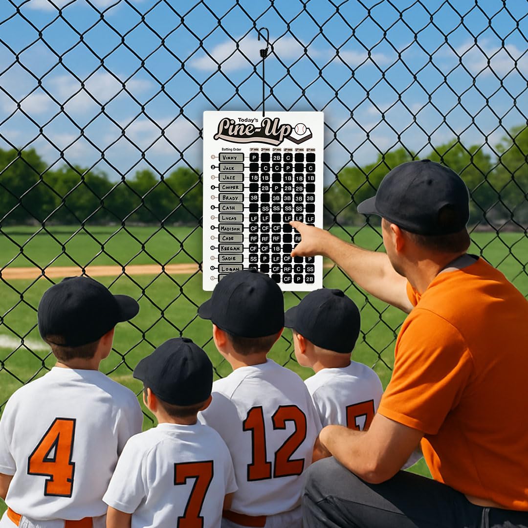 Jacer Products 13 Player Line Up Board (13 Player Line Up Board, Gray)