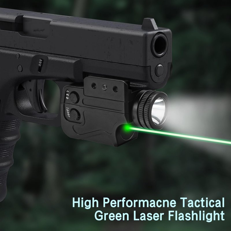 Zolmods Pistol and Rifle Flashlight Laser Sight,Green Laser Light Combo,Magnetic Charging Flashlight Laser Combo,Picatinny Gun Light Lasers Used for Outdoor Hunting and Aiming Targets