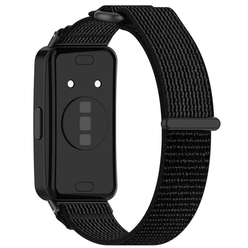 MOTONG Compatible with Huawei Band 10 Replacement Strap - Repalcement Nylon Wrist Strap Compatible with Huawei Band 10/9/8(Black + Grey)