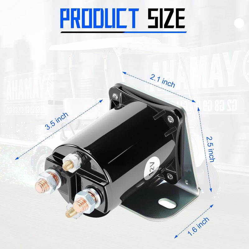 Mixopoly Golf Cart Solenoid Assembly 12V 4 Terminal 200A for Yamaha G2, G8, G9, G11, G14, G16, G20 4-Cycle Gas Golf Cart 1985-2002, Replaces OEM JF2-H1950-00-00, JR3-H1950-00, J38-81950-01