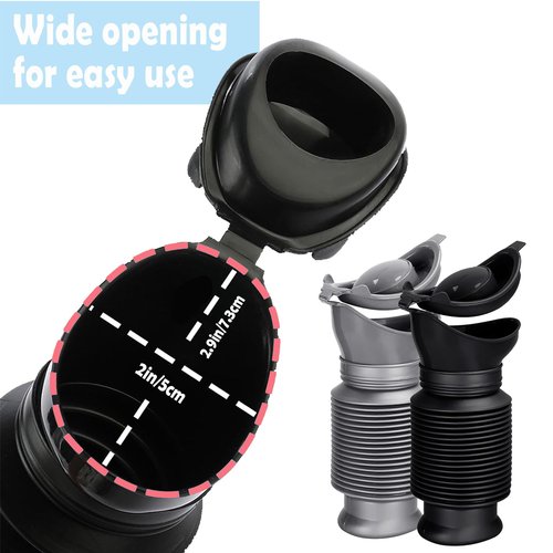 RH ONFOOT Portable Urinal for Men,Collapsible Pee Bottles for Men and Women,750 ml,A Set of 2 Car Urine Bottles,with Disposable Bags,Storage Bags,Suitable for Outdoor Camping,Tourism,Traffic Jams