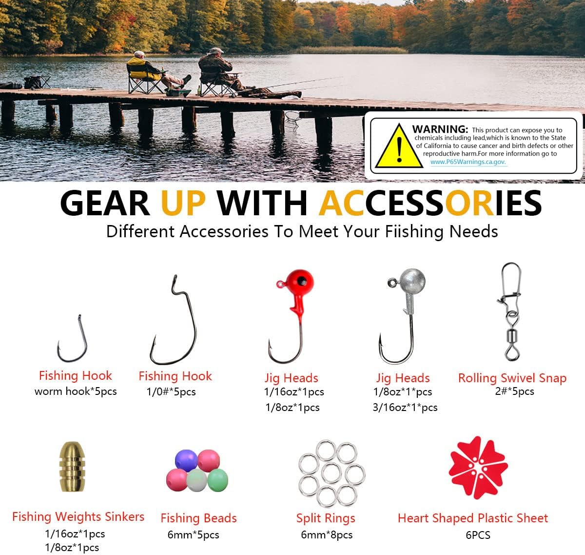 Skiennix Fishing Lures Kit - Complete Tackle Set with Crankbaits, Topwater Lures & More | Ideal for Bass & Trout