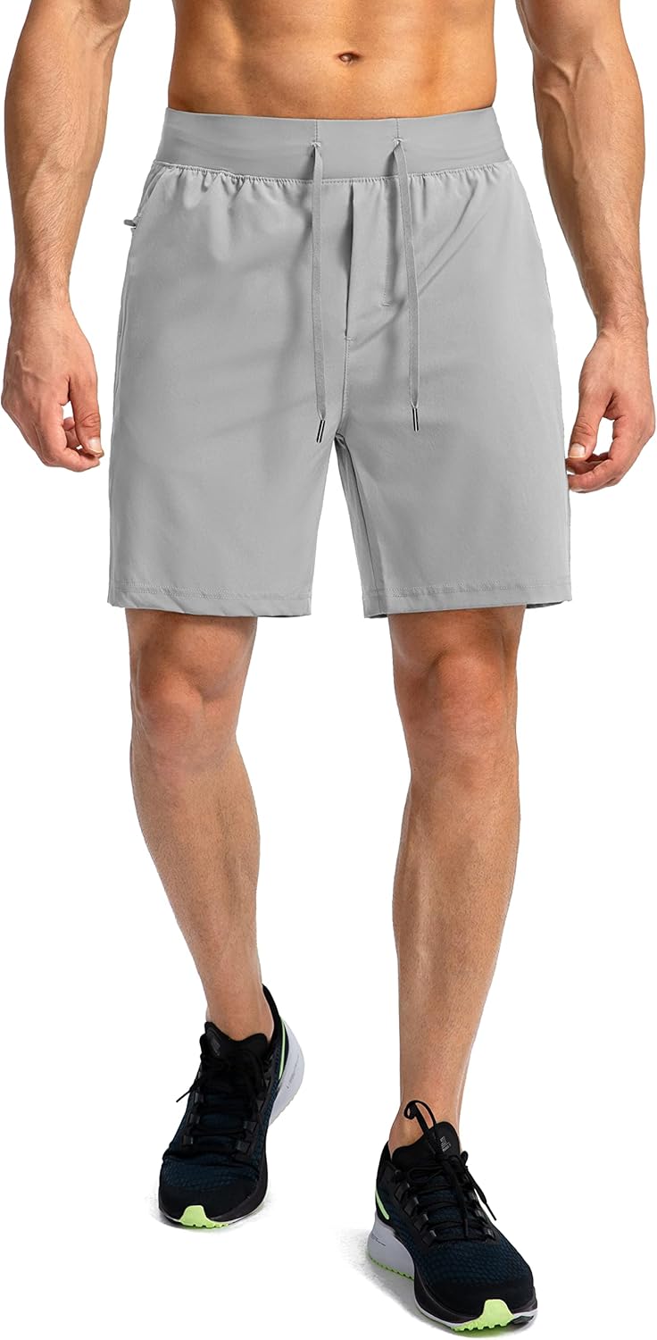 Soothfeel Men's Running Shorts - Lightweight Quick-Dry Athletic Shorts with Zipper Pockets | 9"/7"/5" Sizes