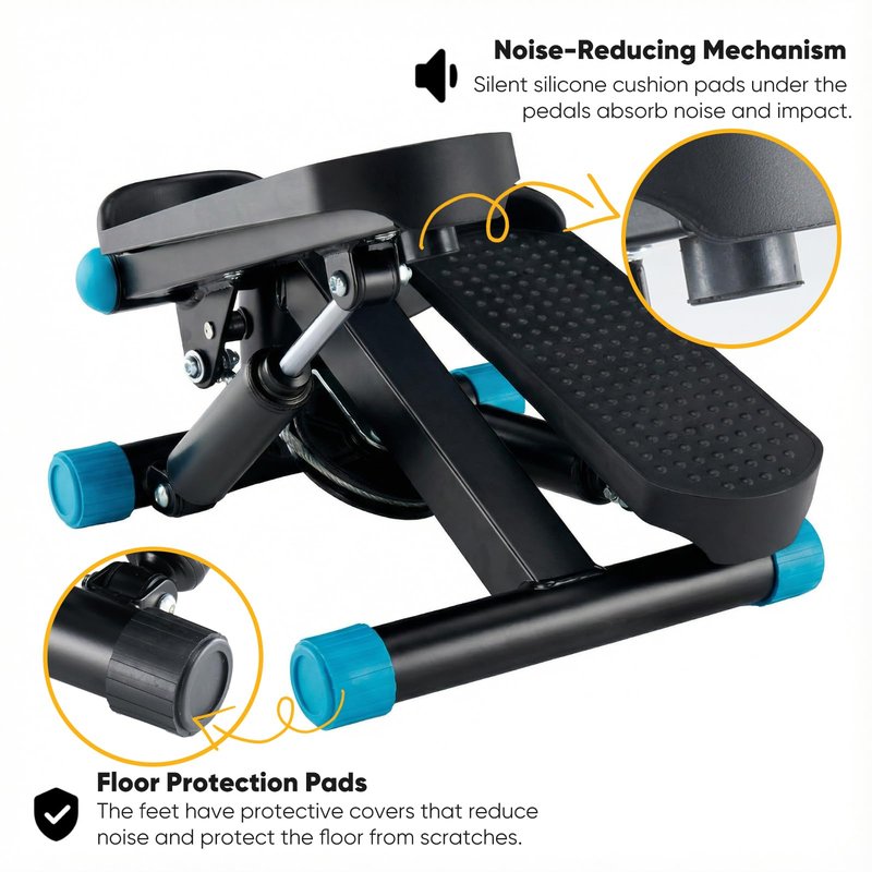 NEWBULIG Mini Stepper for Exercise at Home Stair Step Machine for Indoor Fitness Portable Home Gym Stepper for Full Body Workout 300lb Weight Capacity