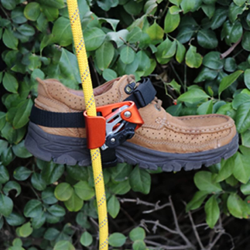 S.E.PEAK Foot Ascender Upgraded Foot Riser 140kgs Strong Rappelling Gear Equipment for Rock Climbing Tree Arborist, Climbing Rescue Caving, Mountaineering, 8~13MM Rope, Right Foot, 4kN, Orange