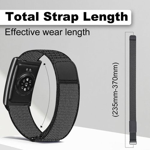 HQzon Hook & Loop Sport Nylon Ankle/Arm/Wrist Band Compatible with Amazfit Helio, Quick Release with Cover Design Bicep Strap for Women Men