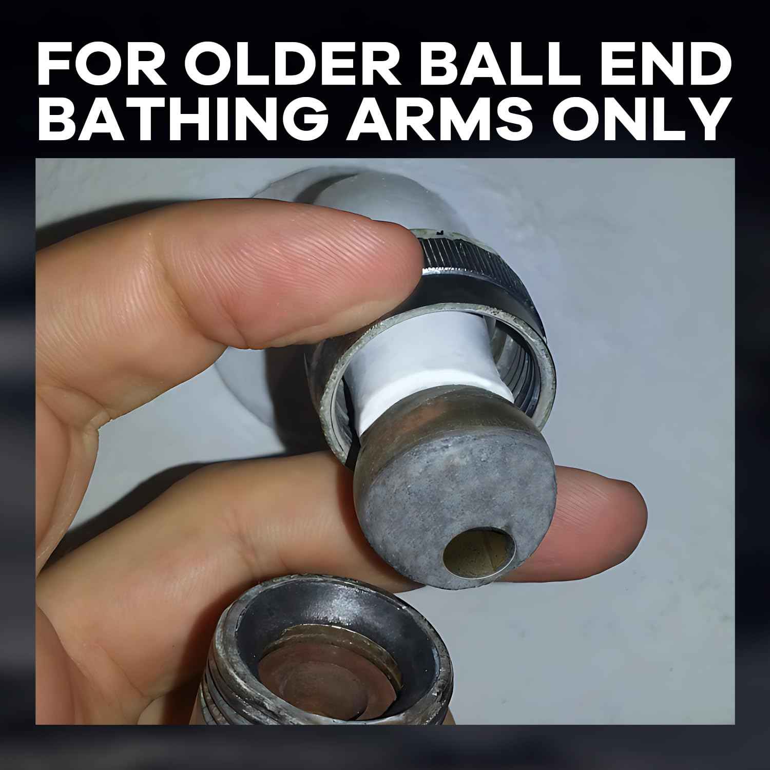 Ball End Shower Arm Adapter 1/2 Inch Male Pipe Thread Old Style Head Convert to fit standard shower head 14UN 16UN is Suitable for Most Old-Fashioned Ball Head Shower Arms (3PCS)