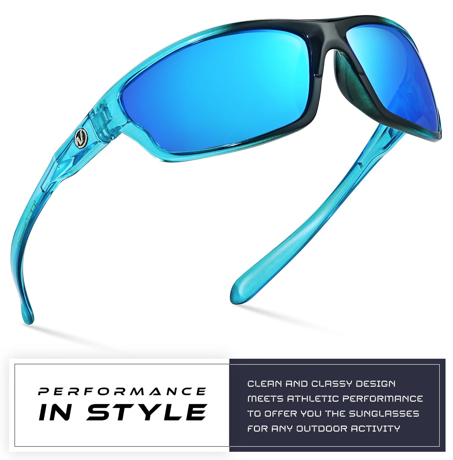 Nitrogen Polarized Wrap Around Sport Sunglasses for Men Women UV400 Driving Fishing Running Sun Glasses