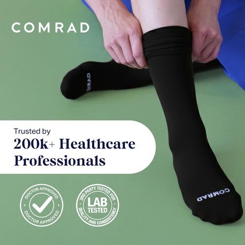 Comrad 3 Pack Nylon Knee High Socks SOLID Black/Rose/White L2 Small