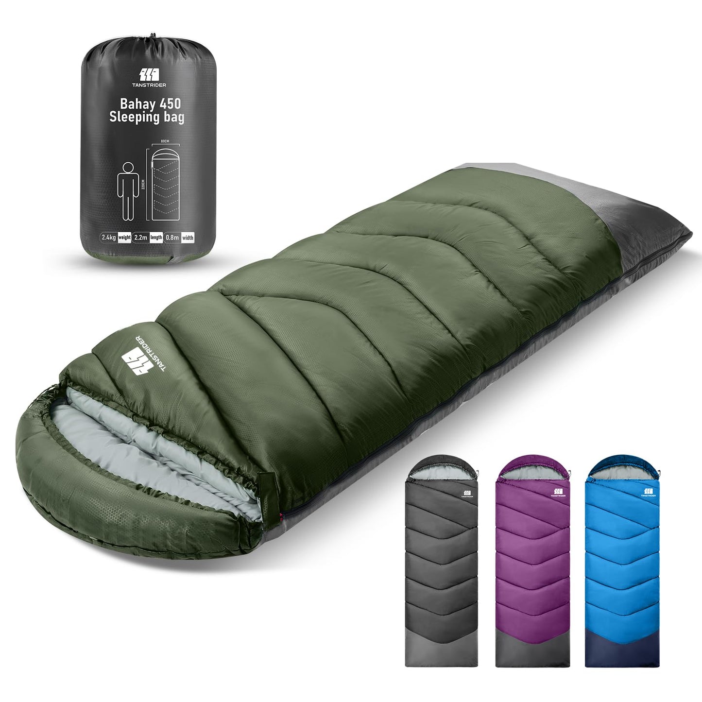 TANSTRIDER Cold Weather Sleeping Bags for Adults, 4 Season Winter Camping Sleeping Bag, Waterproof Backpacking Gear for Men Women, Extreme Cold Tent Hiking, with Compression Sack, 86.6x31.5, 5.3lb