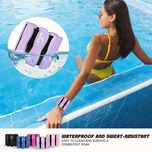 Wrist Weights Adjustable Ankle Weights for Women Men 1LBS *2 Pilates Silicone Leg Arm Weighted Bracelet for Yoga Dance Running Walking Swimming Home Gym Physical Therapy Purple