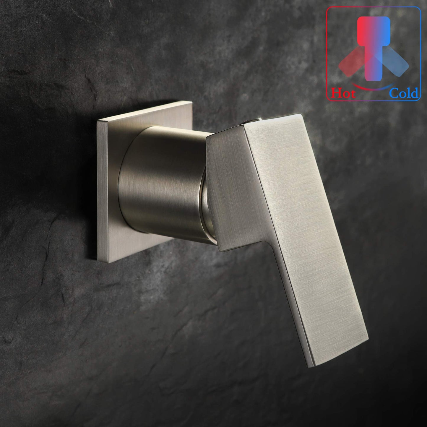 SKOWLL Wall Mount Bathroom Faucet, Brushed Nickel Bathtub Waterfall Sink Faucets, Single Handle Bathroom Lavatory Faucet